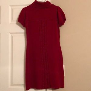 Red sweater dress
